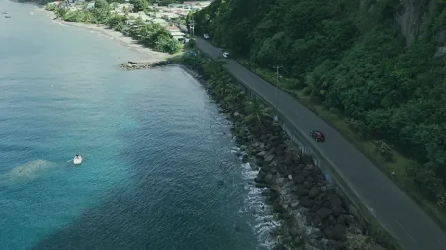 Village road in Dominica — 4x4 rental guide